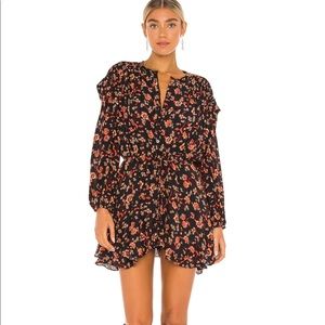 BNWT Free People Flower Fields Mini Dress in Dark Combo Size Large